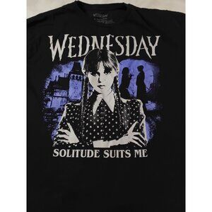 Wednesday Addams T-Shirt XL "Solitude Suits Me"